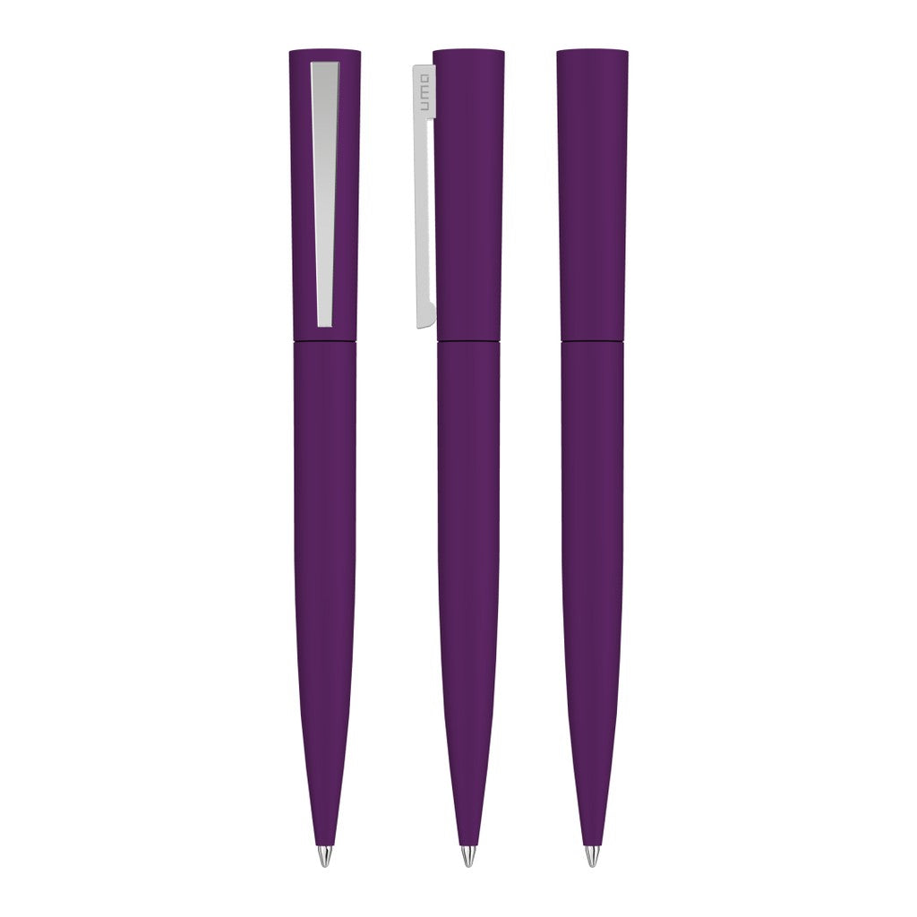 Drehkugelschreiber Soft Touch mit Domingstopfen – Violett