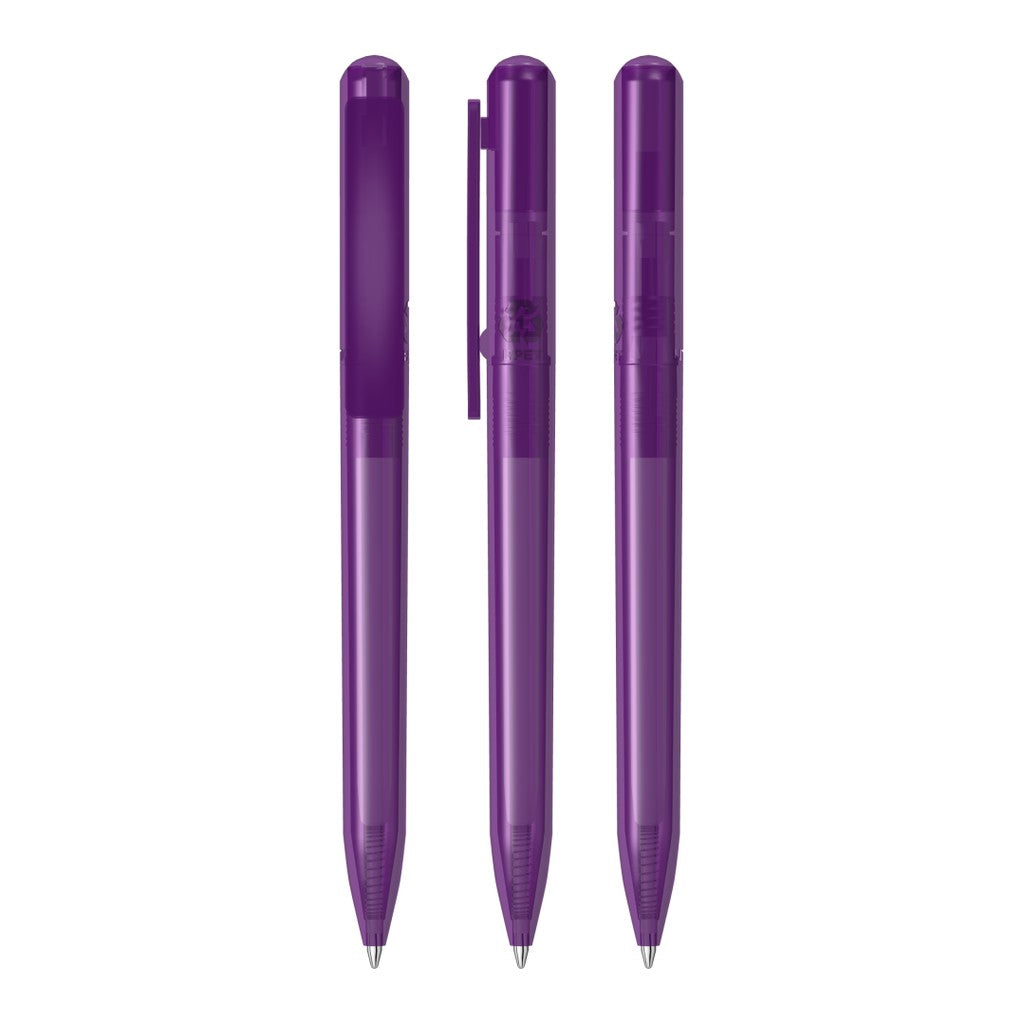 Drehkugelschreiber transparent glänzend in 10 Farben – Violett