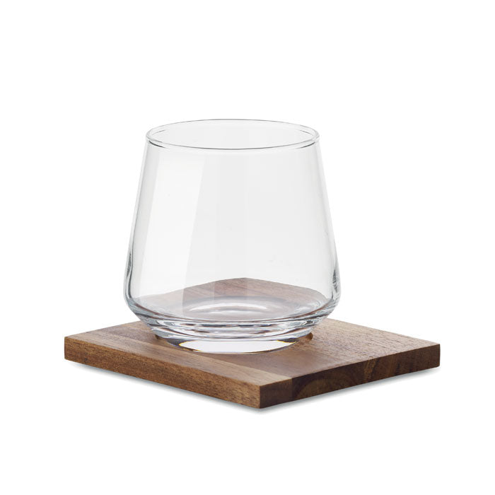 Drinks Glas mit Untersetzer