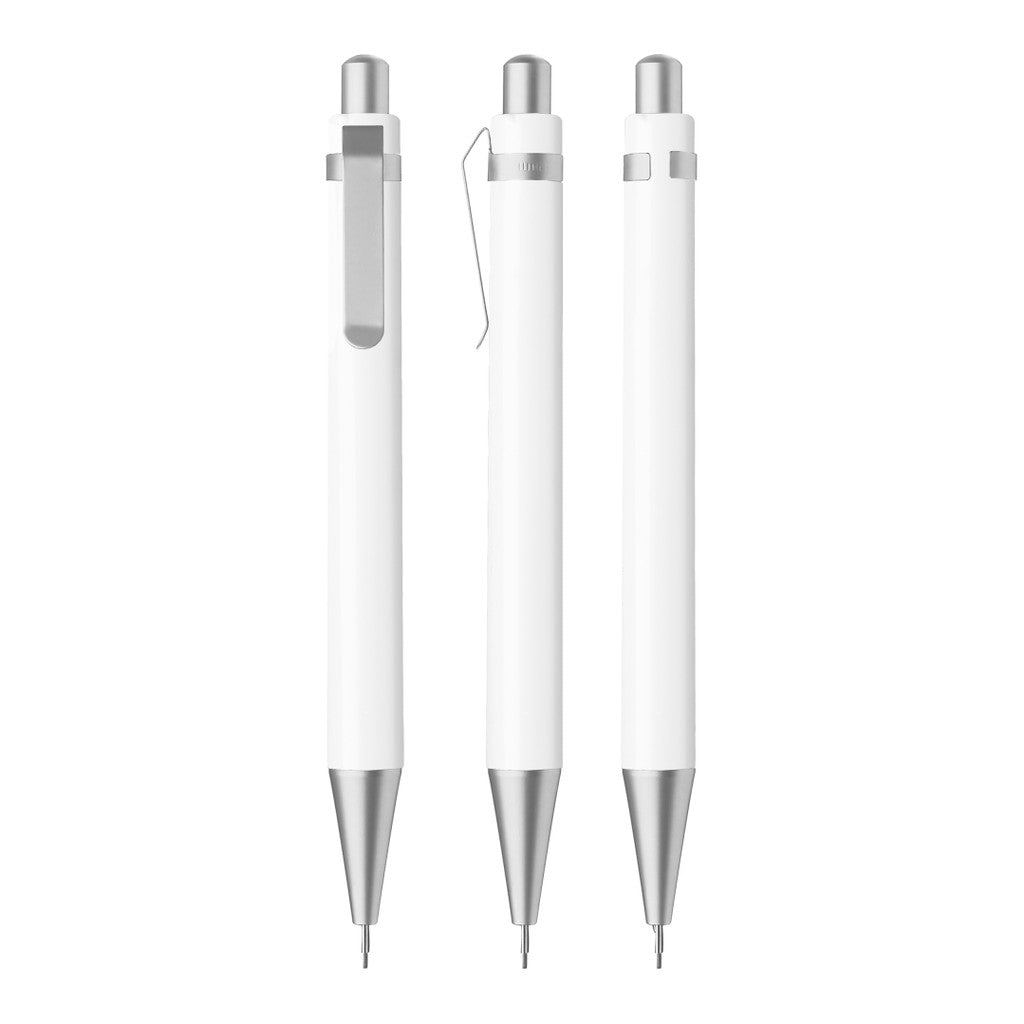 Druckbleistift transparent frozen mit Metallspitze – Weiß