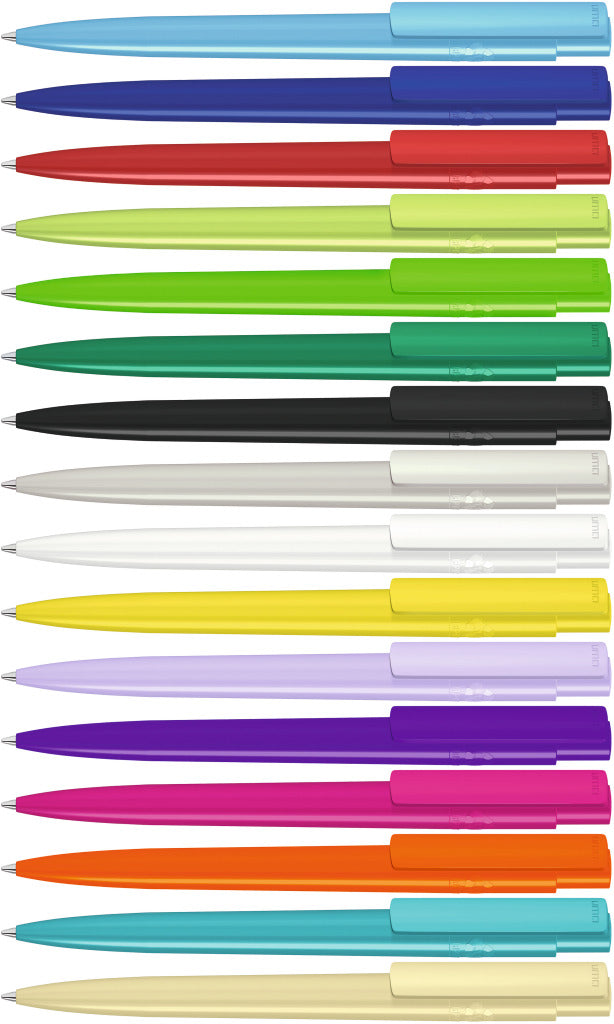 Druckkugelschreiber gedeckt glänzend in 16 Farben – alle Farben