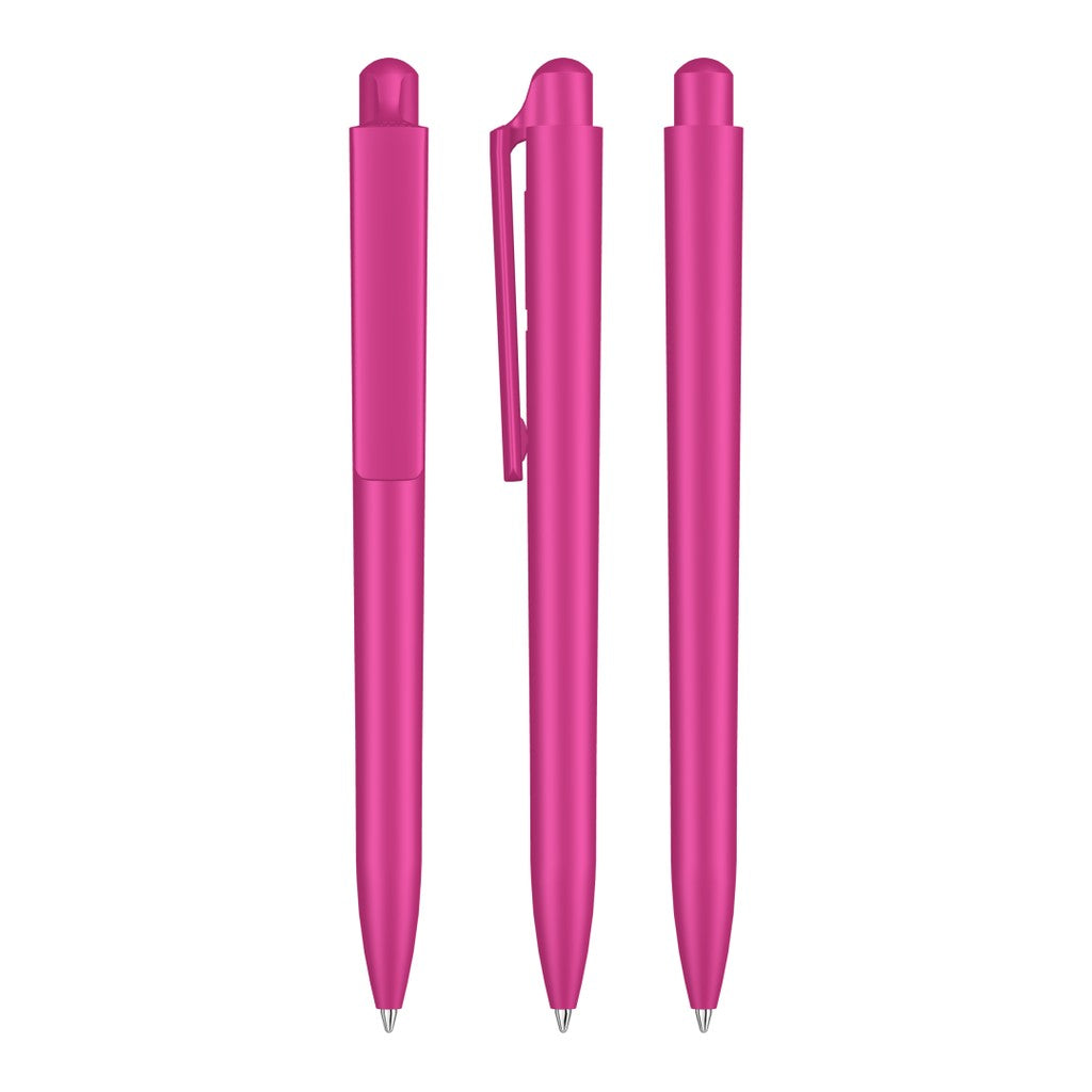 Druckkugelschreiber mit Clipdrücker in 15 Farben – Magenta