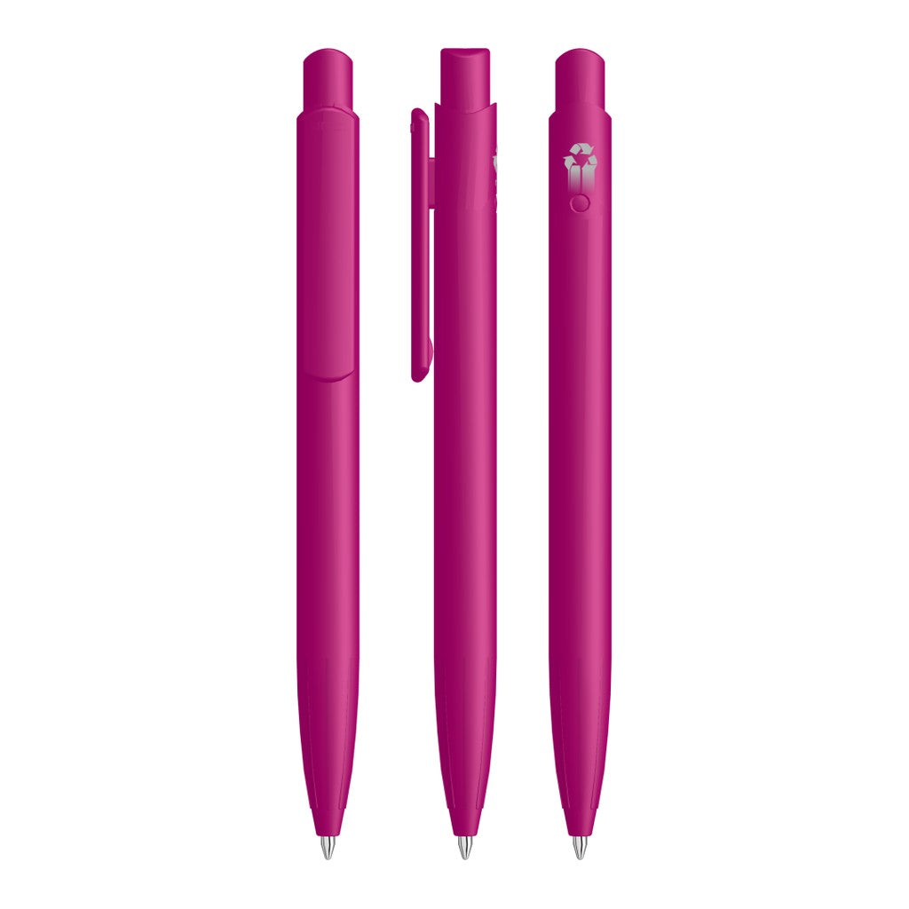 Druckkugelschreiber mit eingelassener Griffzone – Magenta