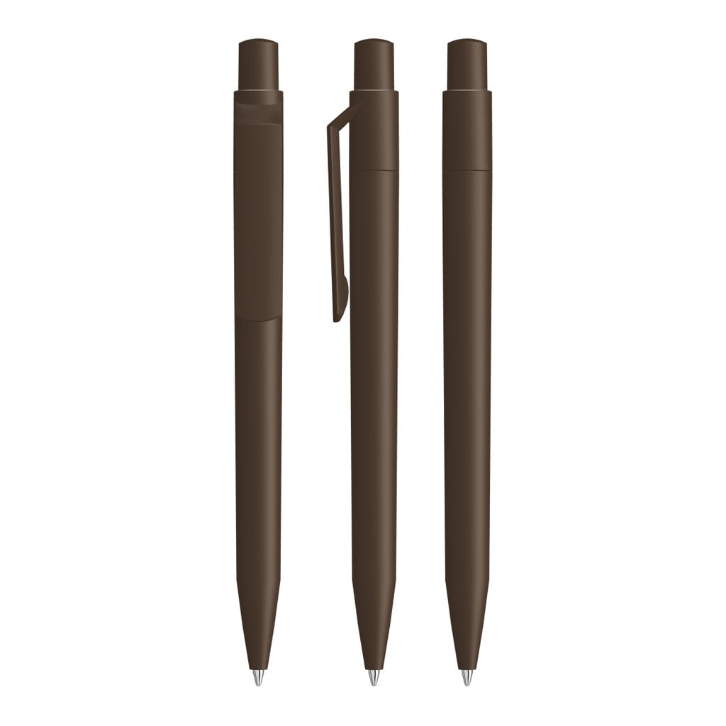 Druckkugelschreiber mit gedeckt mattem Gehäuse – Braun