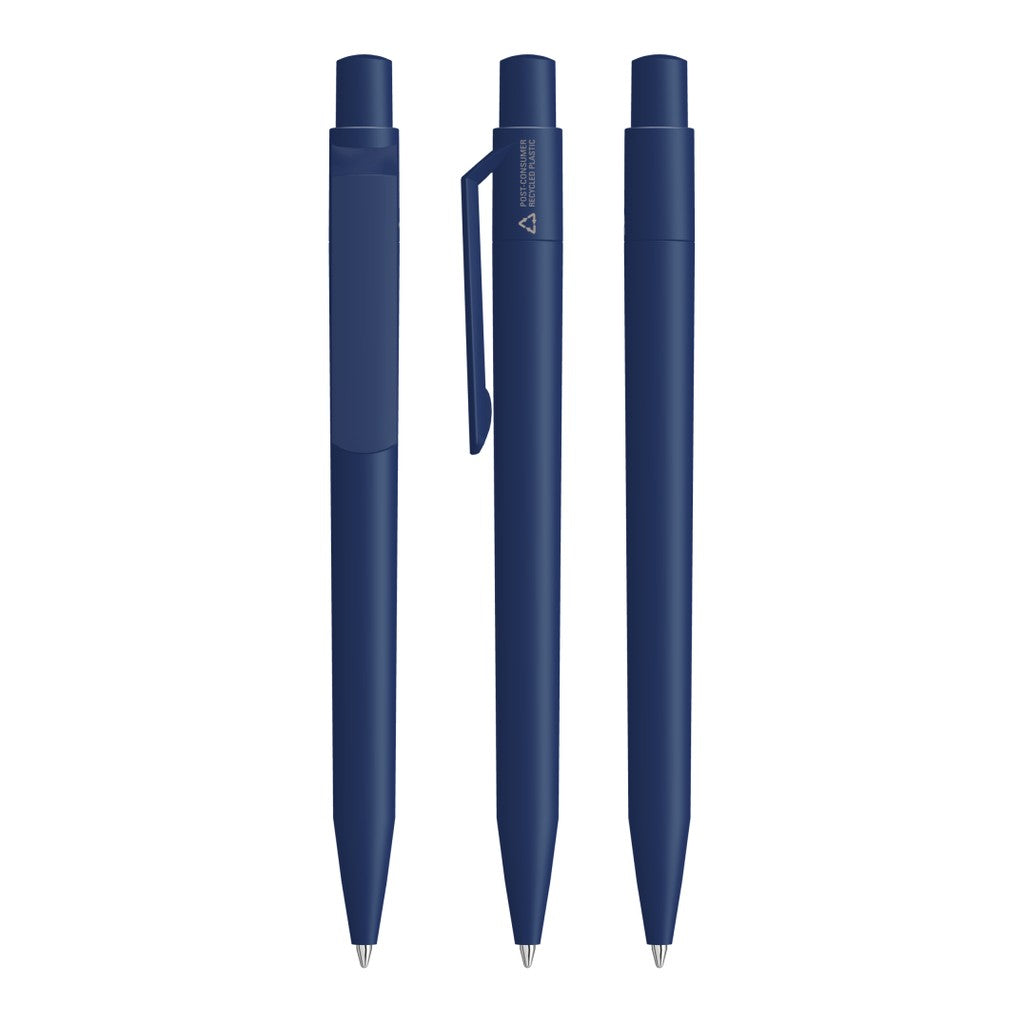 Druckkugelschreiber mit mattem Kunststoffschaft – Blau