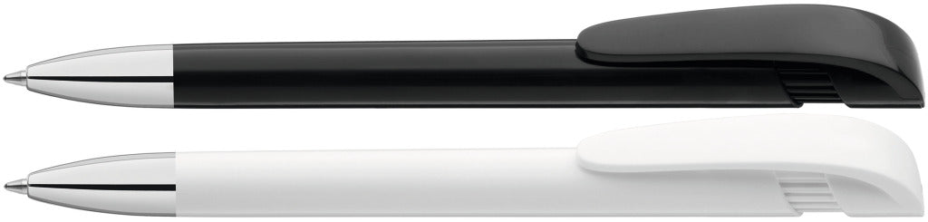 Druckkugelschreiber mit schwerer Metallspitze und Bogenclip – alle Farben