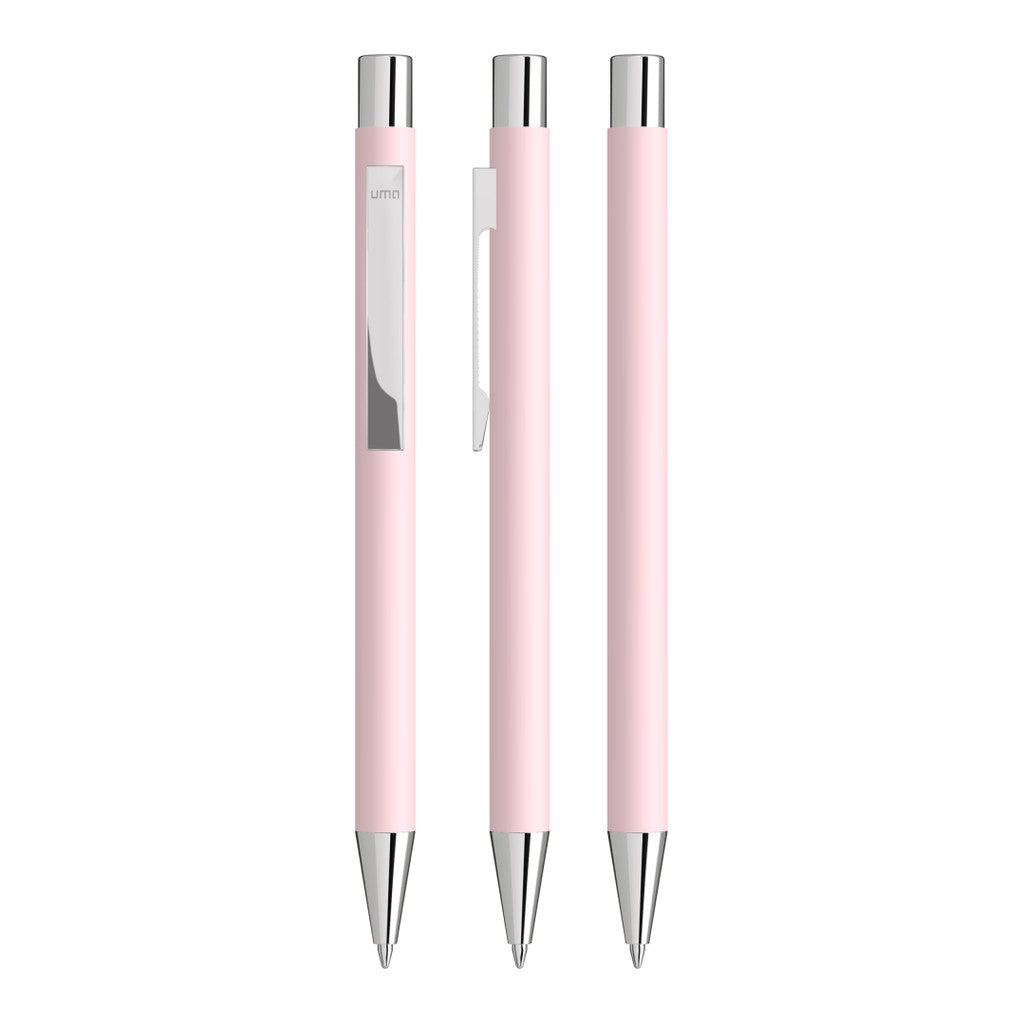 Druckkugelschreiber mit Softtouch Gehäuse in Pastelltönen – Pastell rosa