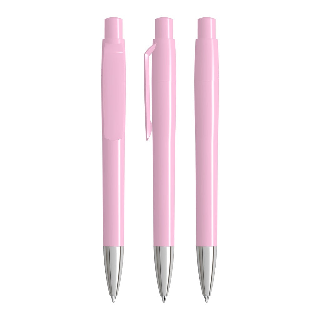Druckkugelschreiber mit Vollfarbdruck auf dem Clip – Rosa