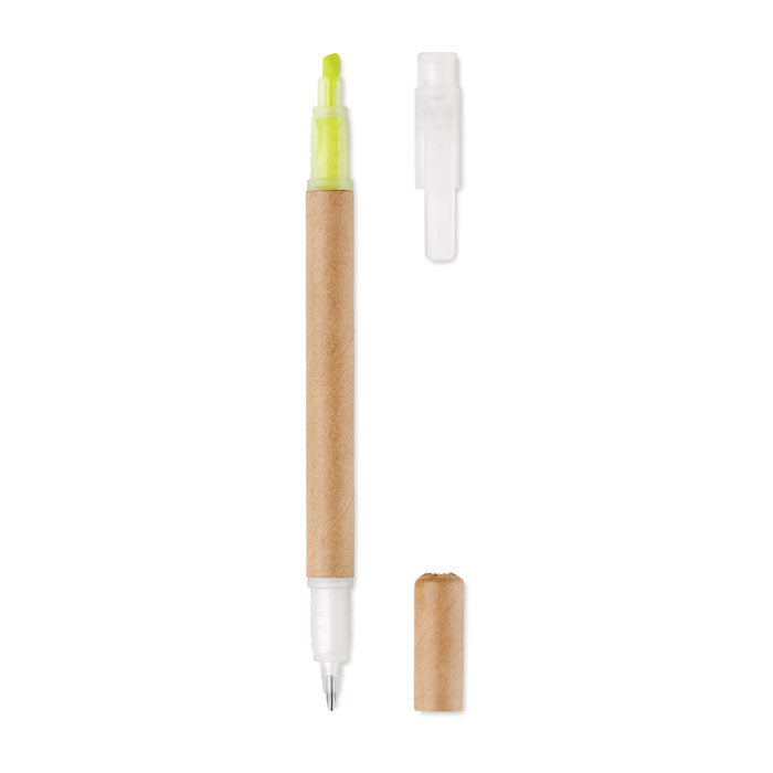 Duo Paper Kugelschreiber mit Textmarker
