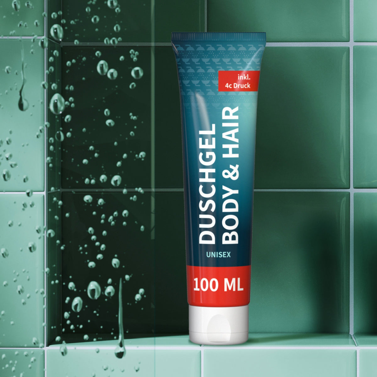 Duschgel Ingwer Limette 100 ml Tube vollflächig bedruckt