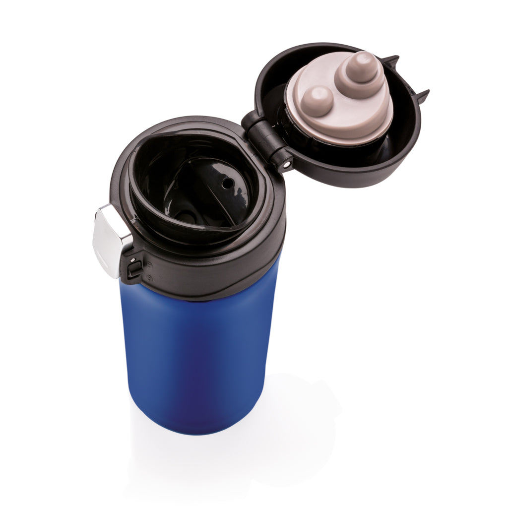 Easy-Lock Vakuum-Becher aus RCS recyceltem Stainless-Steel – blau