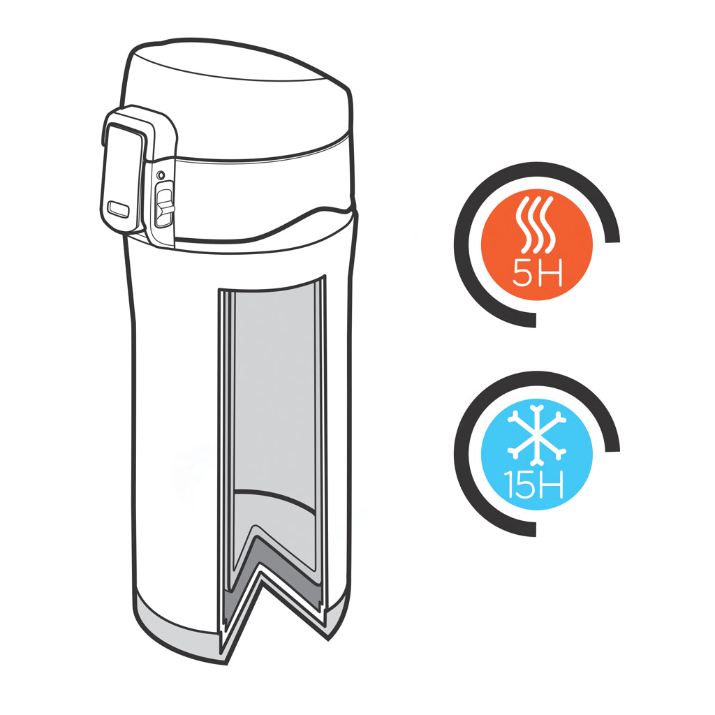 Easy-Lock Vakuum-Becher aus RCS recyceltem Stainless-Steel – blau