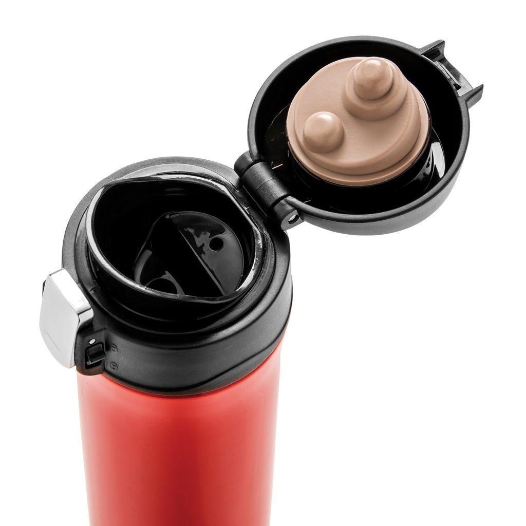 Easy-Lock Vakuum-Becher aus RCS recyceltem Stainless-Steel – rot