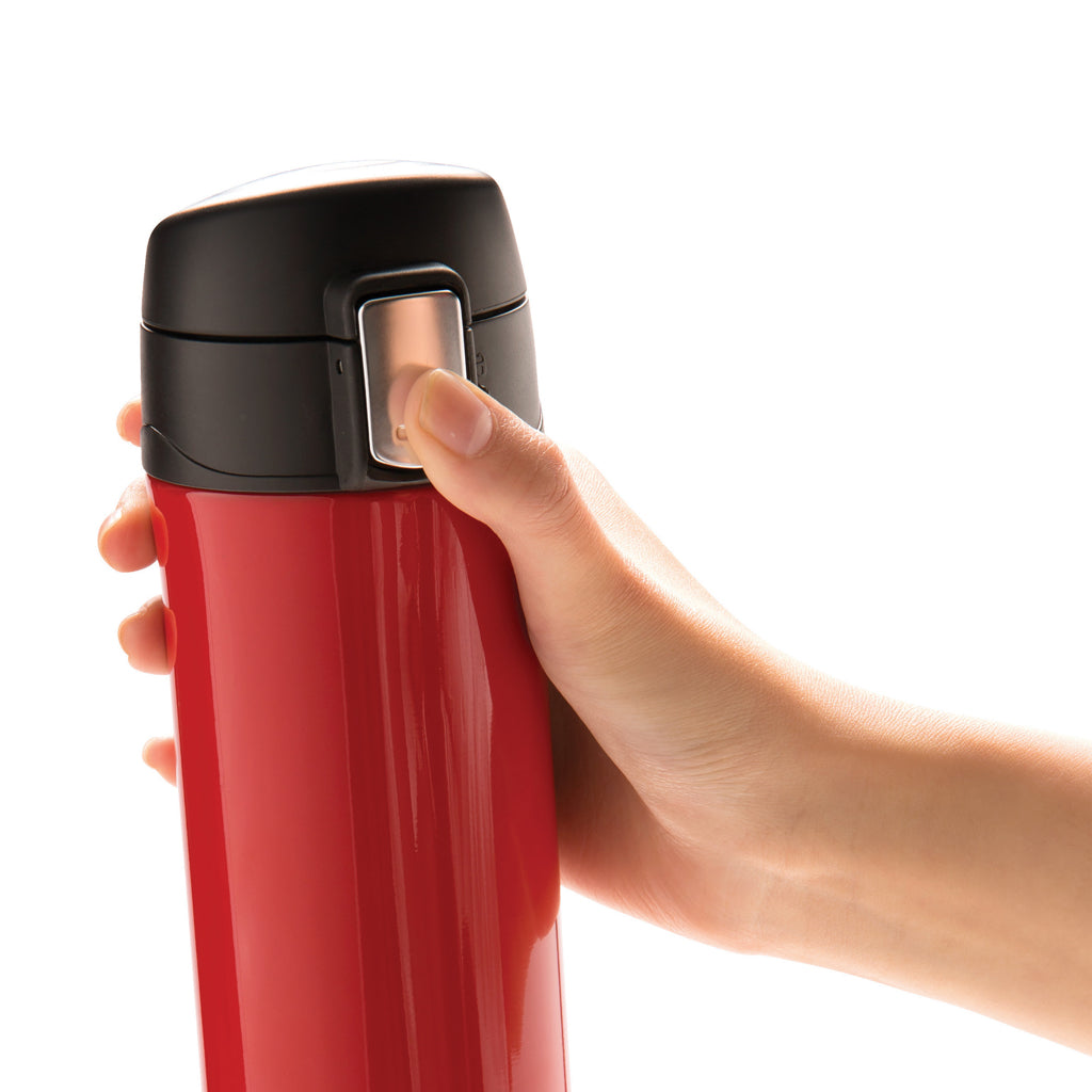 Easy-Lock Vakuum-Becher aus RCS recyceltem Stainless-Steel – rot