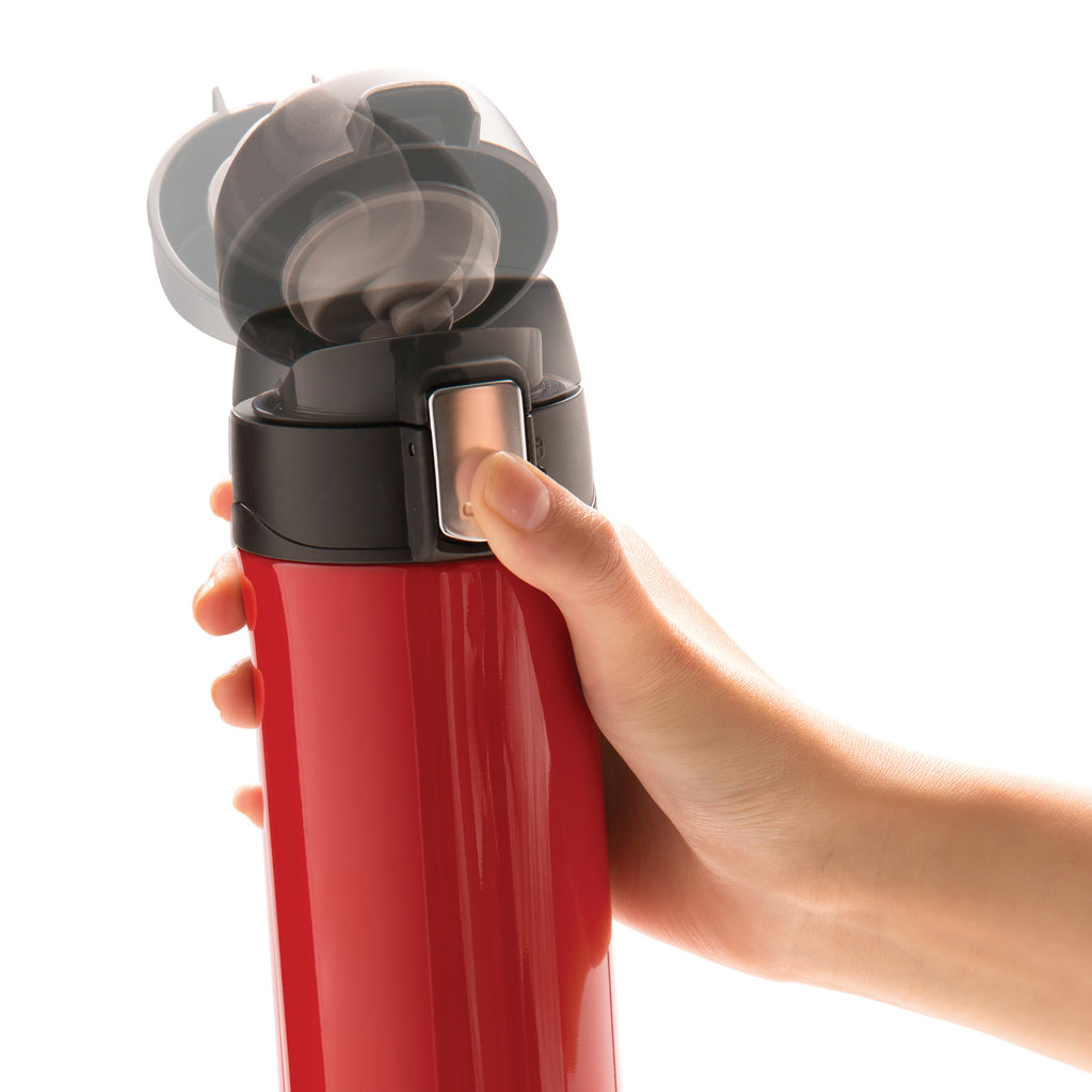 Easy-Lock Vakuum-Becher aus RCS recyceltem Stainless-Steel – rot