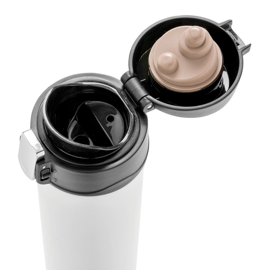 Easy-Lock Vakuum-Becher aus RCS recyceltem Stainless-Steel – weiß