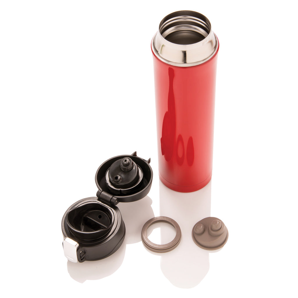 Easy Lock Vakuum-Flasche aus RCS recyceltem Stahl – rot
