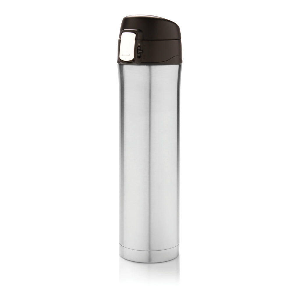 Easy Lock Vakuum-Flasche aus RCS recyceltem Stahl – silber