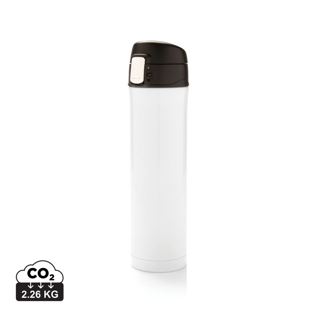 Easy Lock Vakuum-Flasche aus RCS recyceltem Stahl – weiß