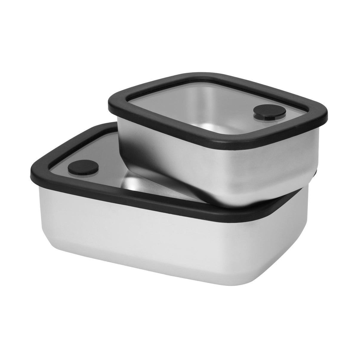 Edelstahl-Lunchbox mit Glasdeckel „RILO“, 1100 ml