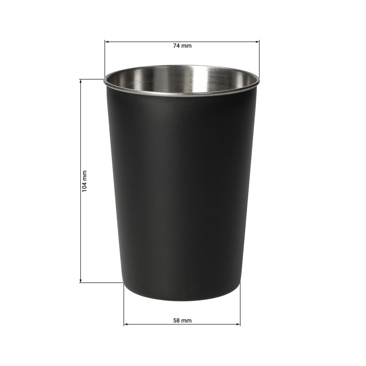 Edelstahlbecher „Metallo“, 270 ml