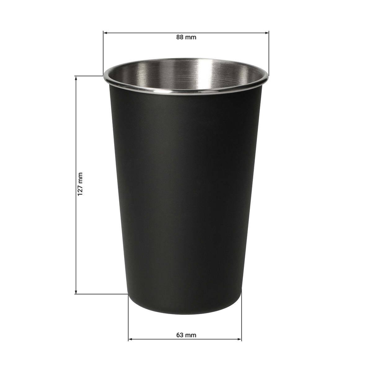 Edelstahlbecher „Metallo“, 500 ml