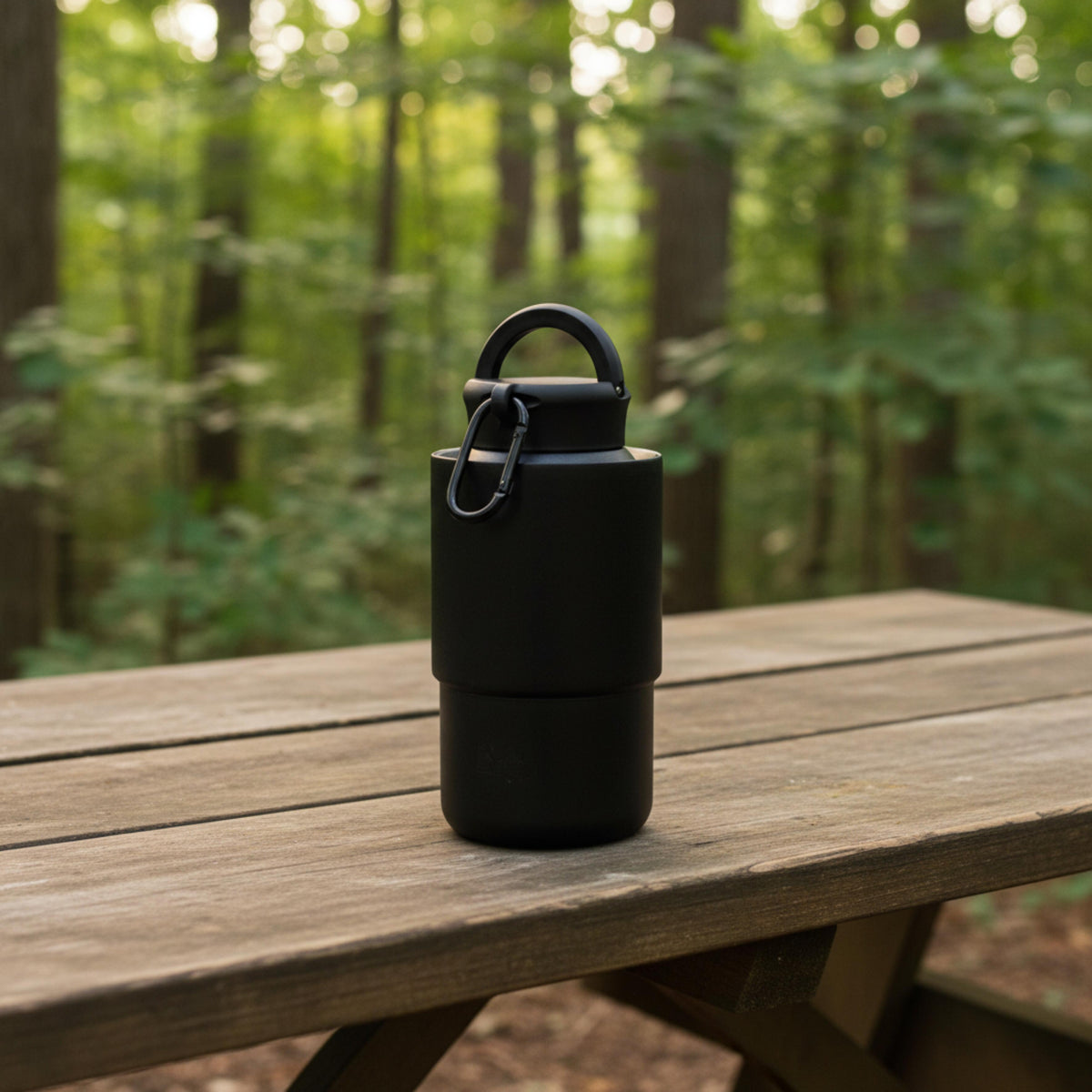 Edelstahlbecher mit Karabiner „Trail“