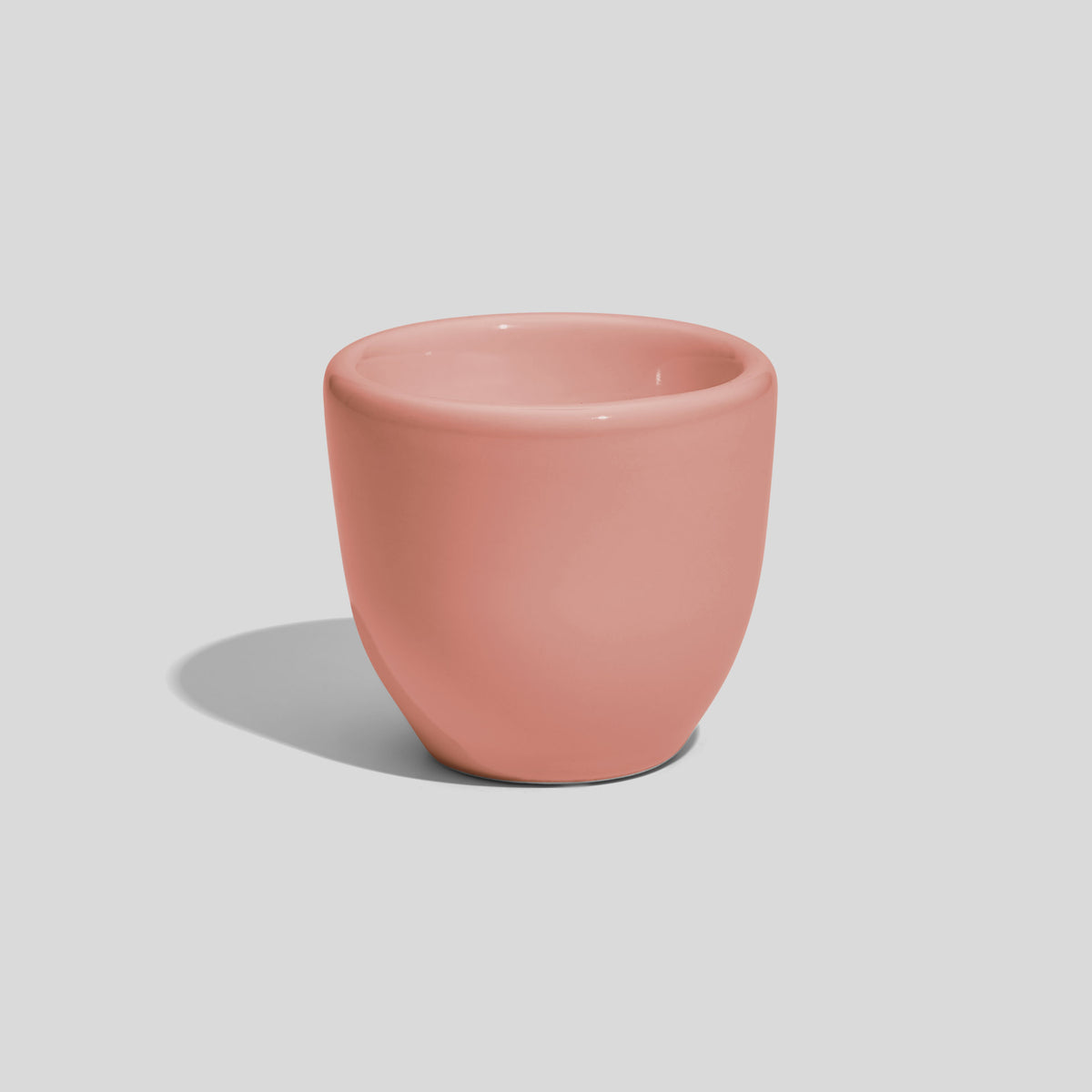 Eierbecher aus Keramik mit Wulstrand, 6 cm hoch – Rosa