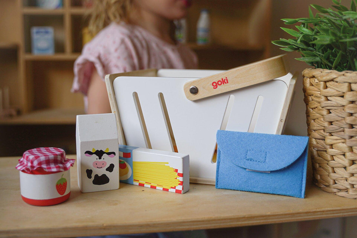 Einkaufskorb für Kinder aus Filz und Holz von goki – weitere Ansicht