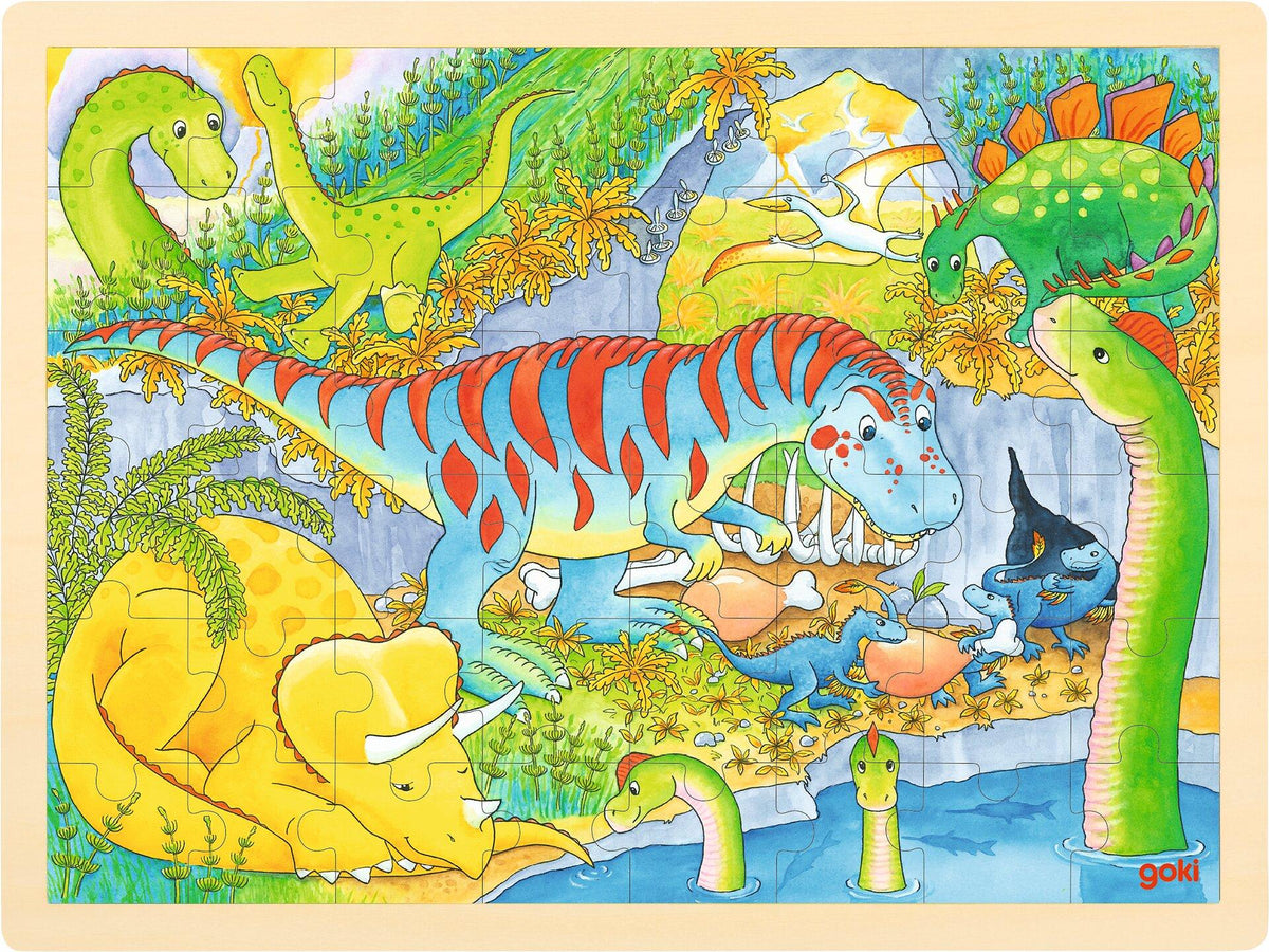 Einlegepuzzle Dinosaurier mit 48 Teilen