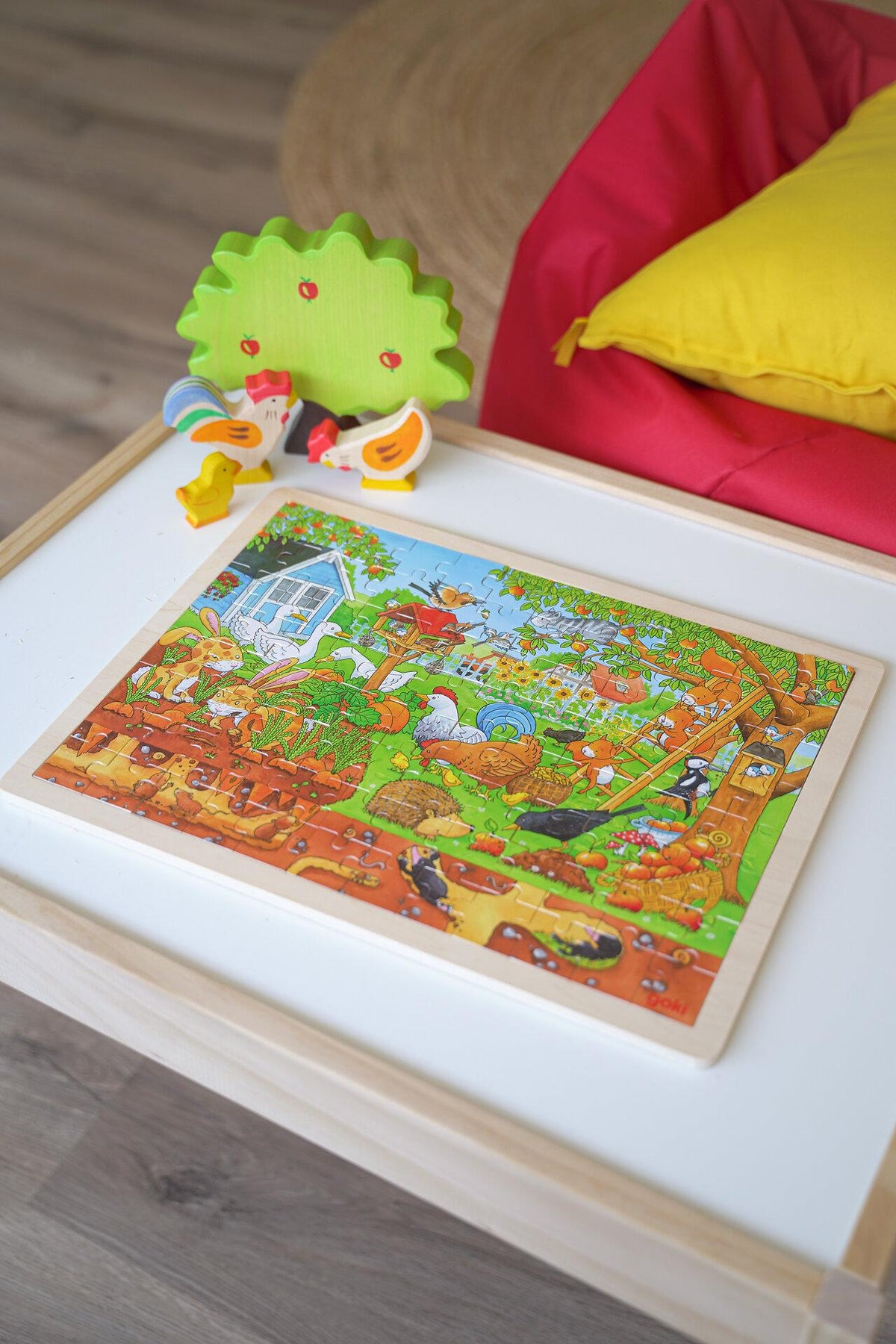 Einlegepuzzle Garten über und unter der Erde – weitere Ansicht