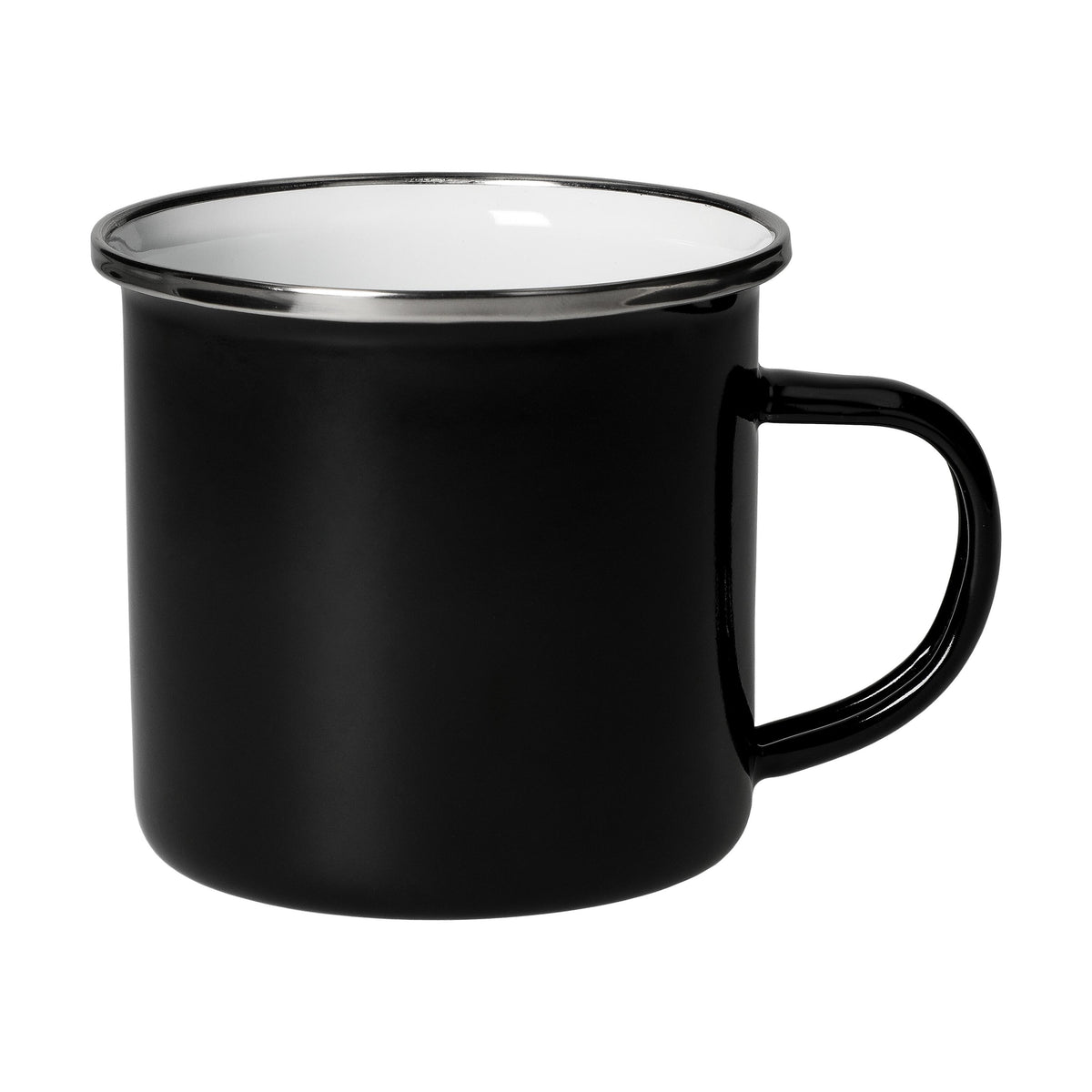 Emaille-Becher „Cozy“, 300 ml, schwarz