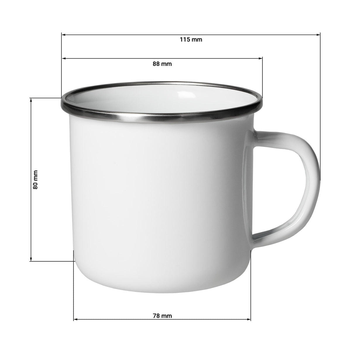 Emaille-Becher „Cozy“ 300 ml, Subli