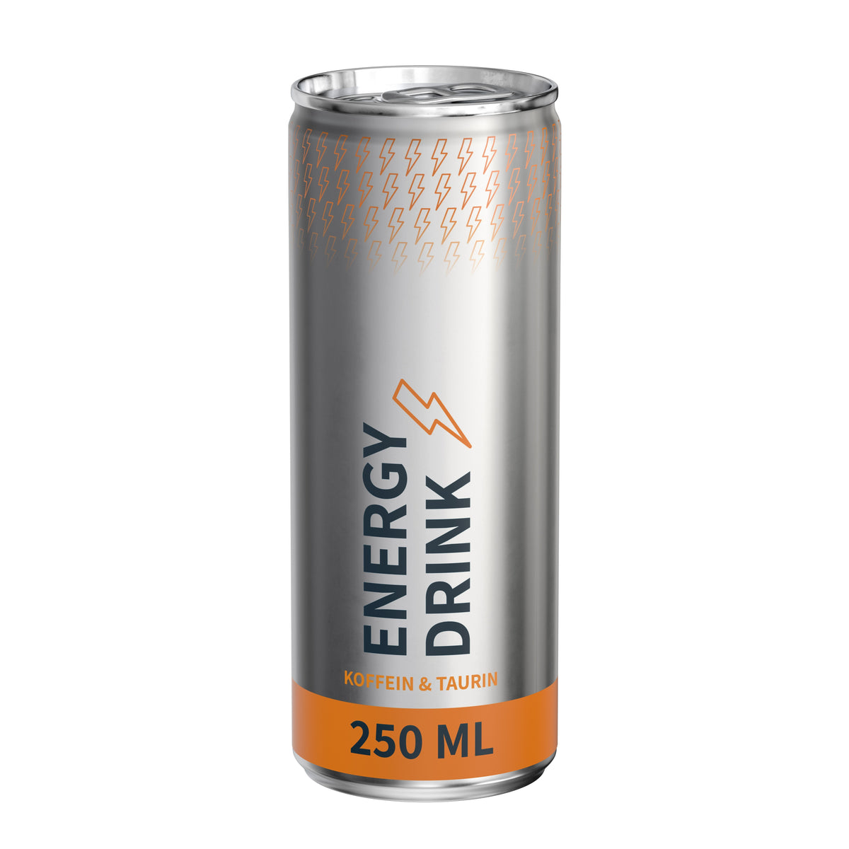 Energy Drink Classic 250 ml Dose mit Fullbody Etikett – transparent matt