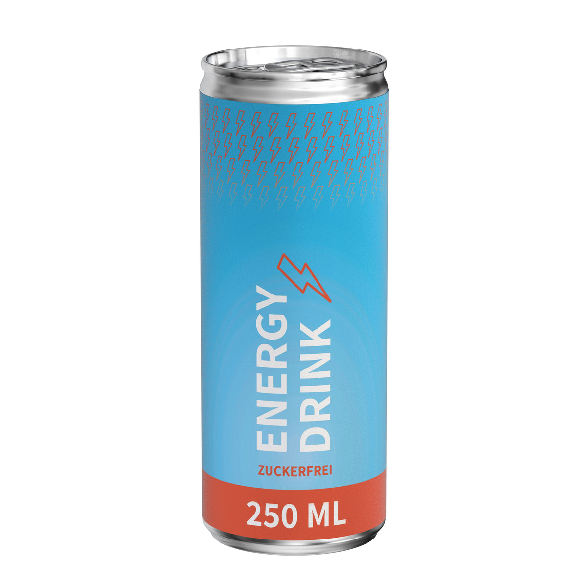 Energy Drink Zuckerfrei 250 ml Dose mit Papieretikett