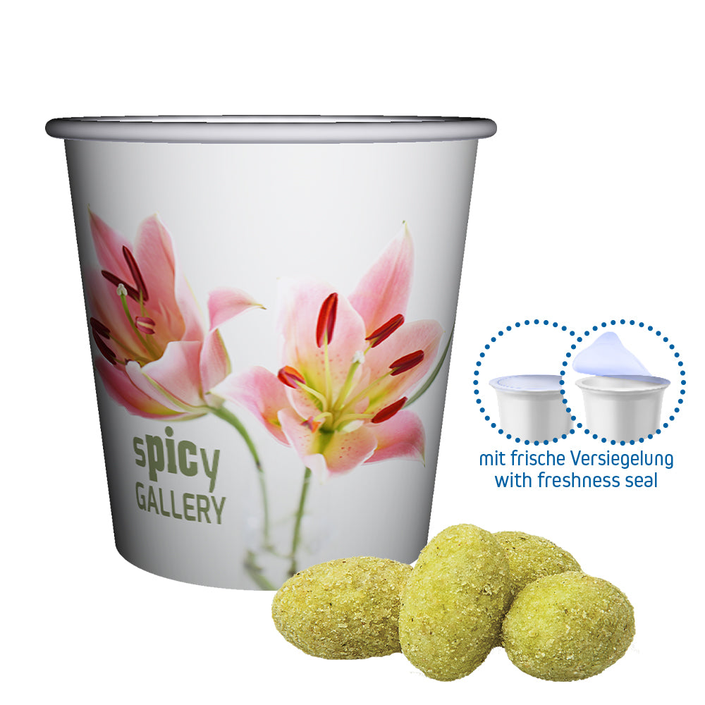 Erdnussmischungen im Snackbecher Mini – Erdnüsse Wasabi, ca. 30 g