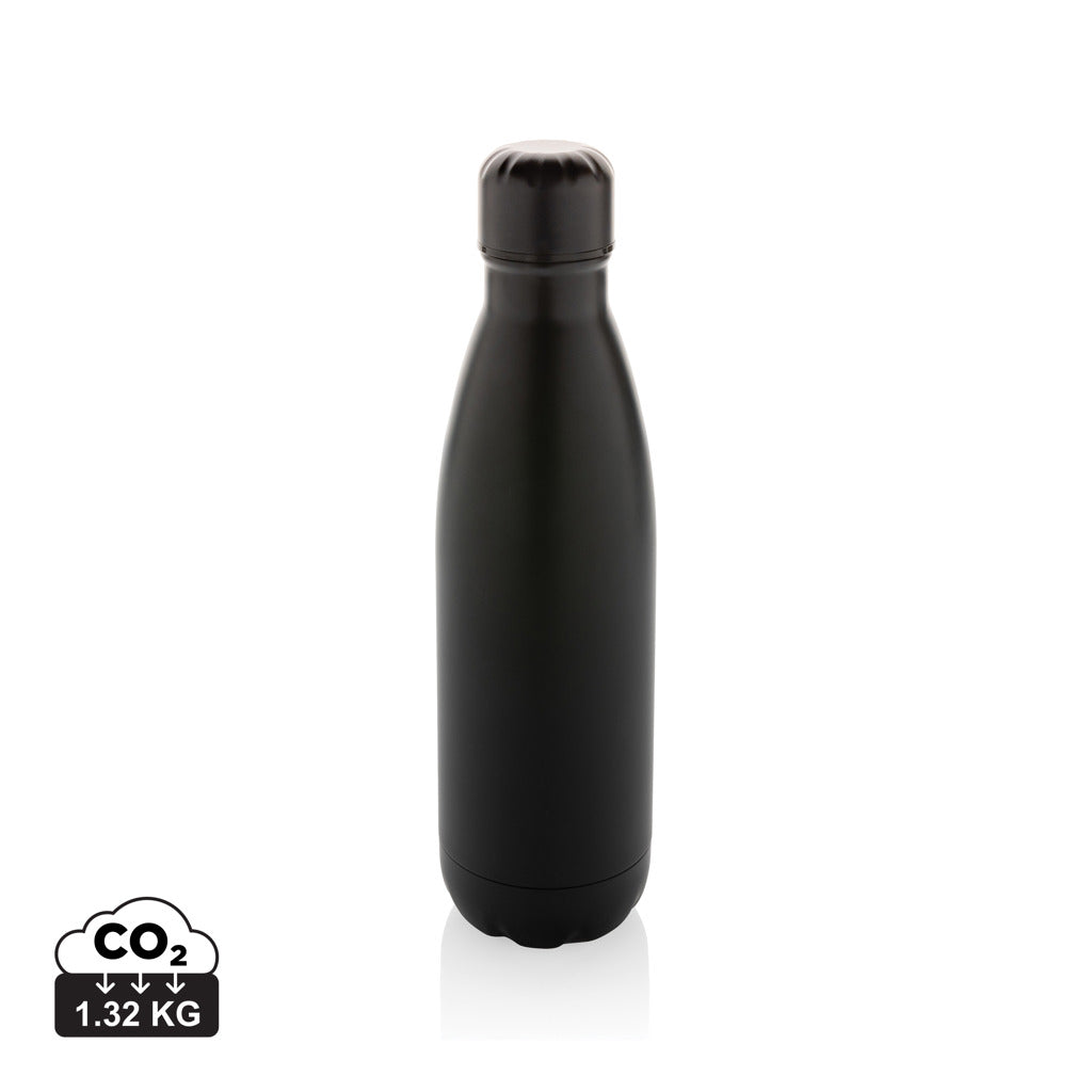 Eureka einwandige Wasserflasche aus RCS rec. Stainless-Steel – schwarz