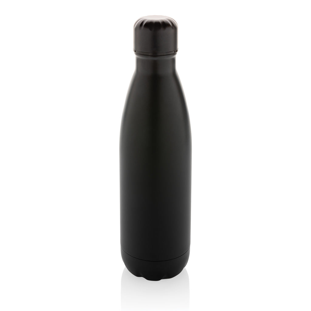 Eureka einwandige Wasserflasche aus RCS rec. Stainless-Steel – schwarz
