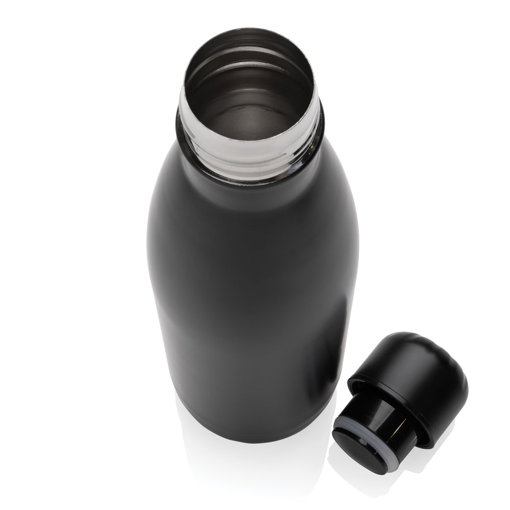 Eureka einwandige Wasserflasche aus RCS rec. Stainless-Steel – schwarz
