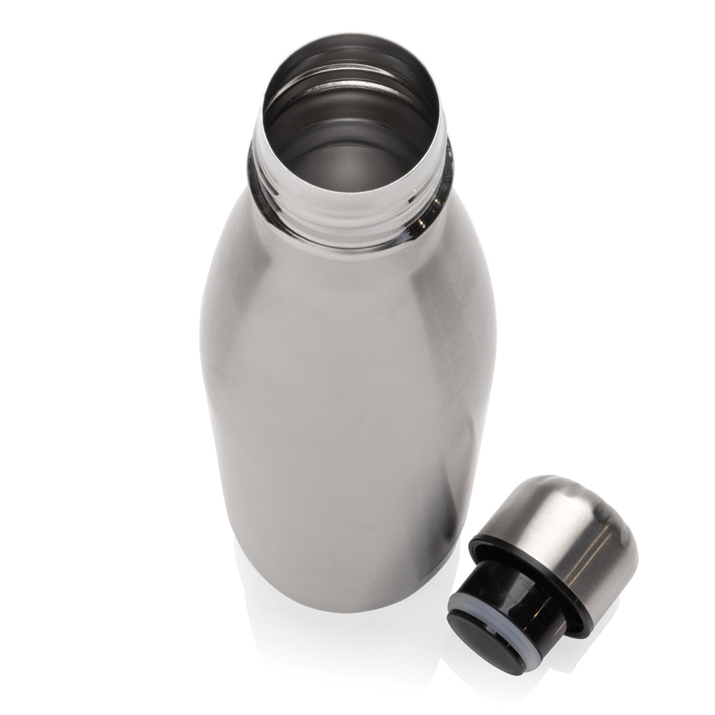 Eureka einwandige Wasserflasche aus RCS rec. Stainless-Steel – silber