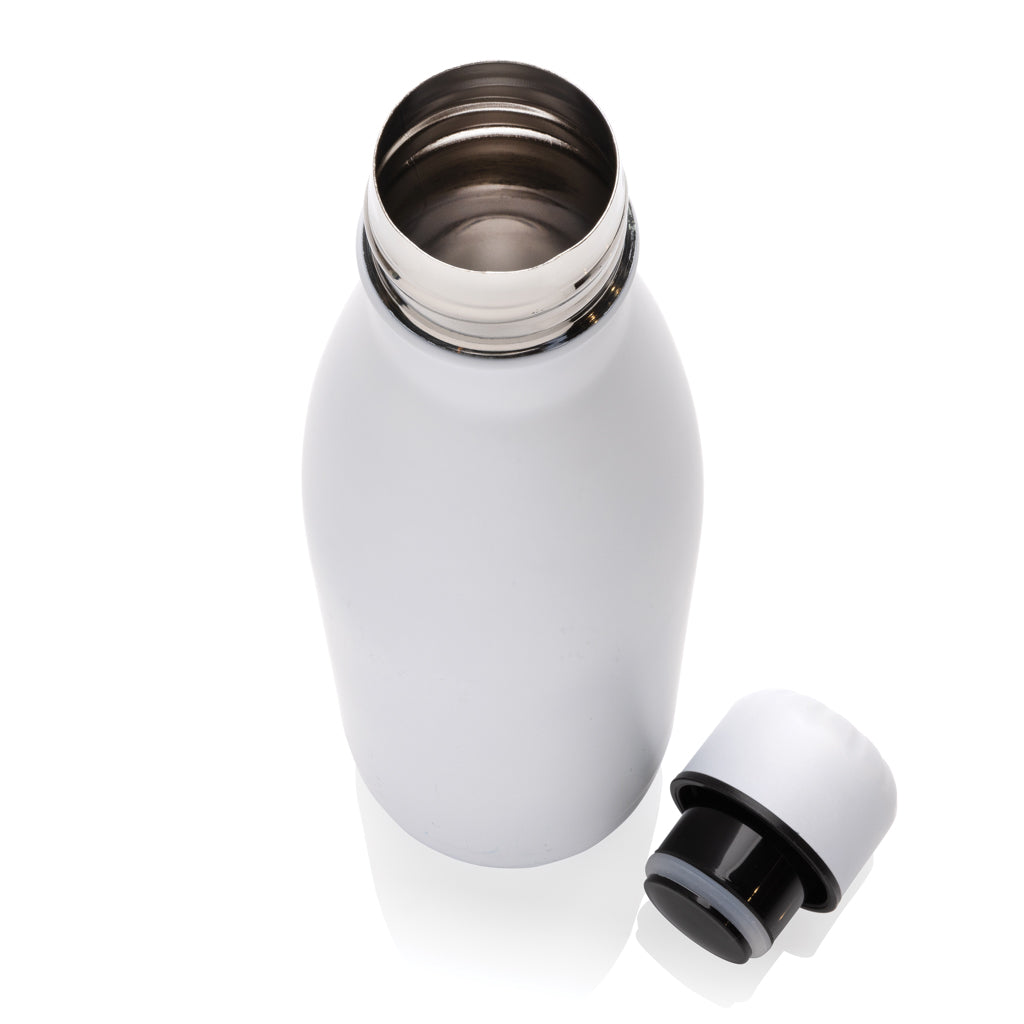 Eureka einwandige Wasserflasche aus RCS rec. Stainless-Steel – weiß
