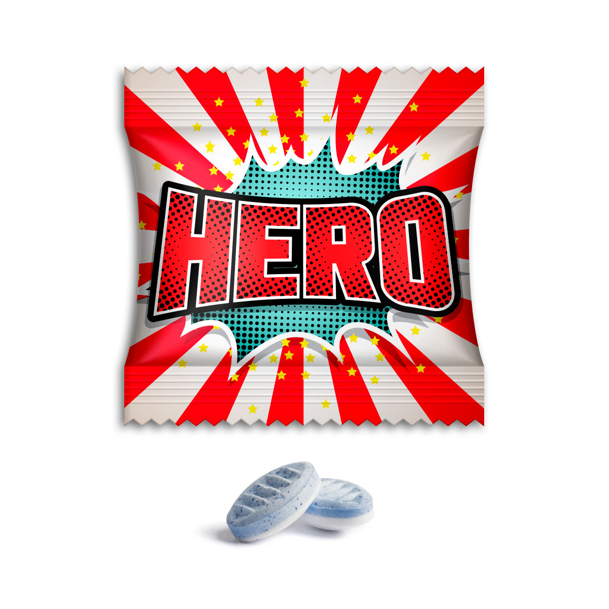 Zwei Extra Professional Mint Classic Dragees im bedruckten Werbetütchen
