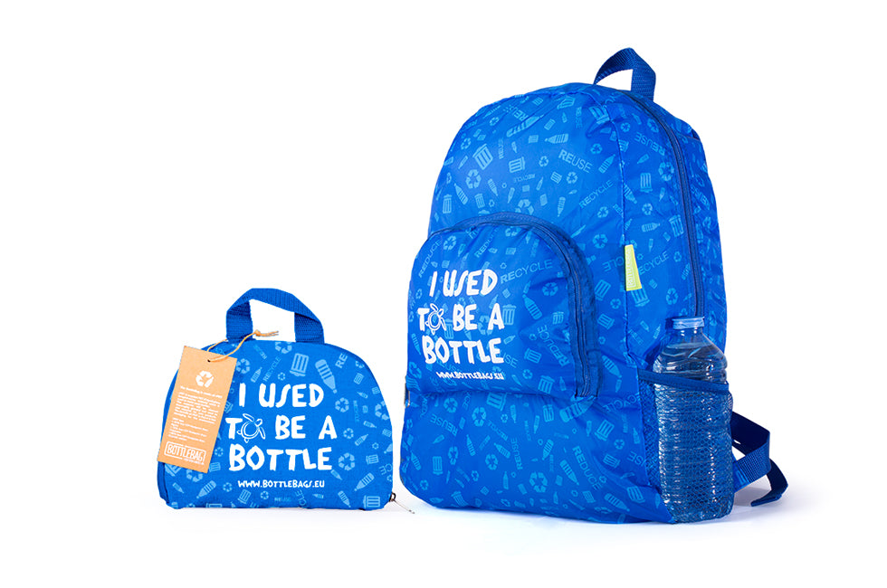 Faltbarer Rucksack mit Siebdruck