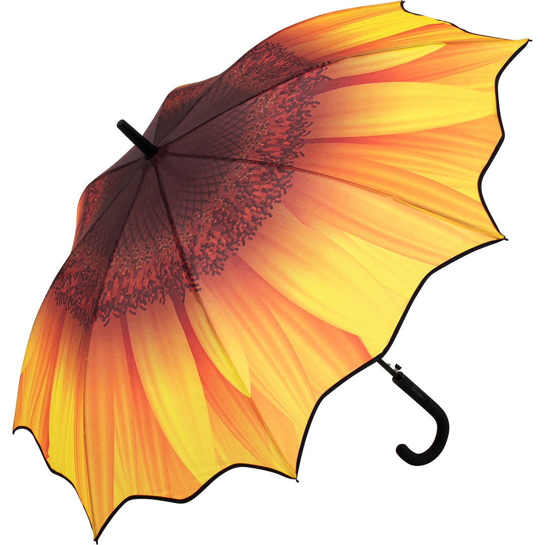 FARE Stockschirm Motiv mit Sonnenblume oder Blättern