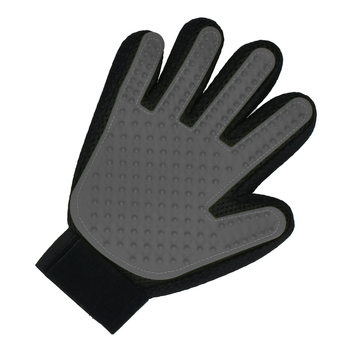 Fellpflegehandschuh „Pet“ – Schwarz/grau