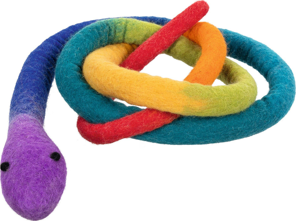Filzschlange Boa in Regenbogenfarben von goki – Ansicht