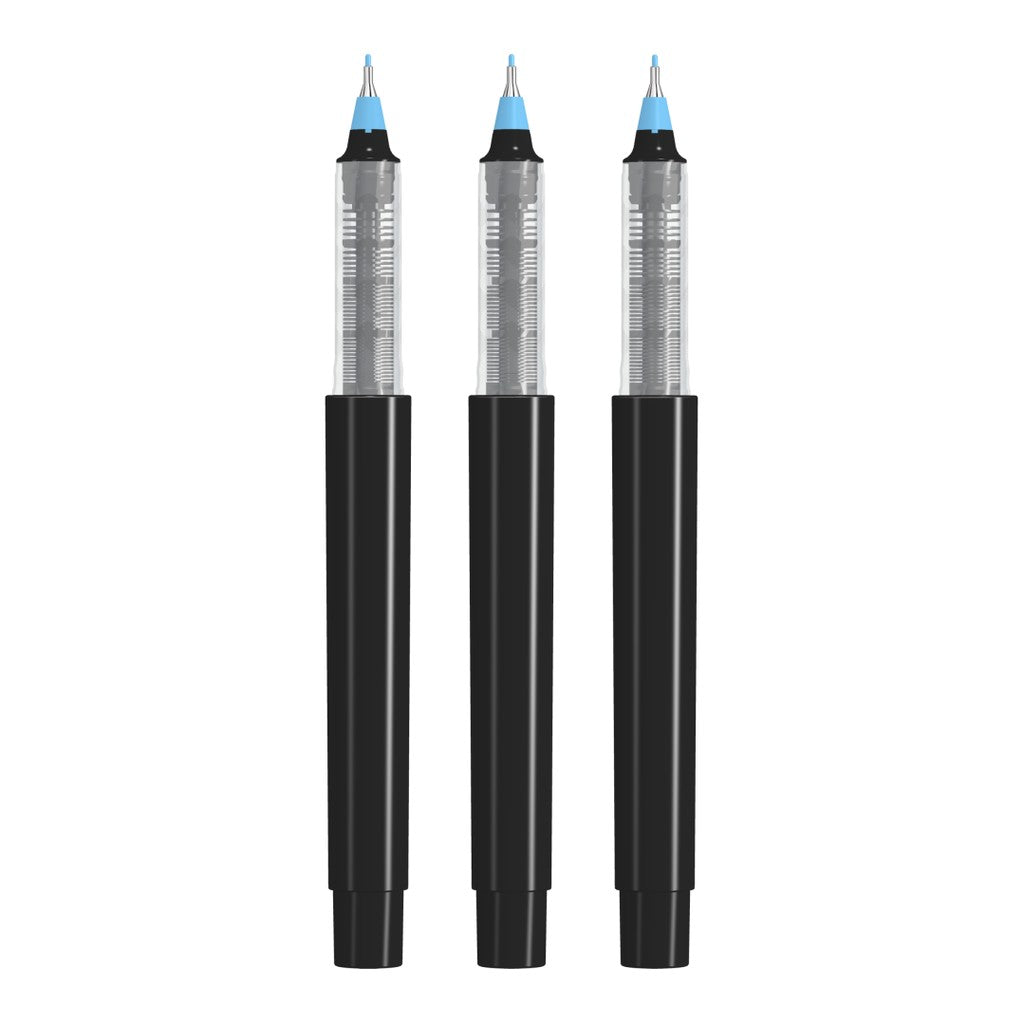 Fineliner gedeckt mit geriffelter Griffzone – Hellblau