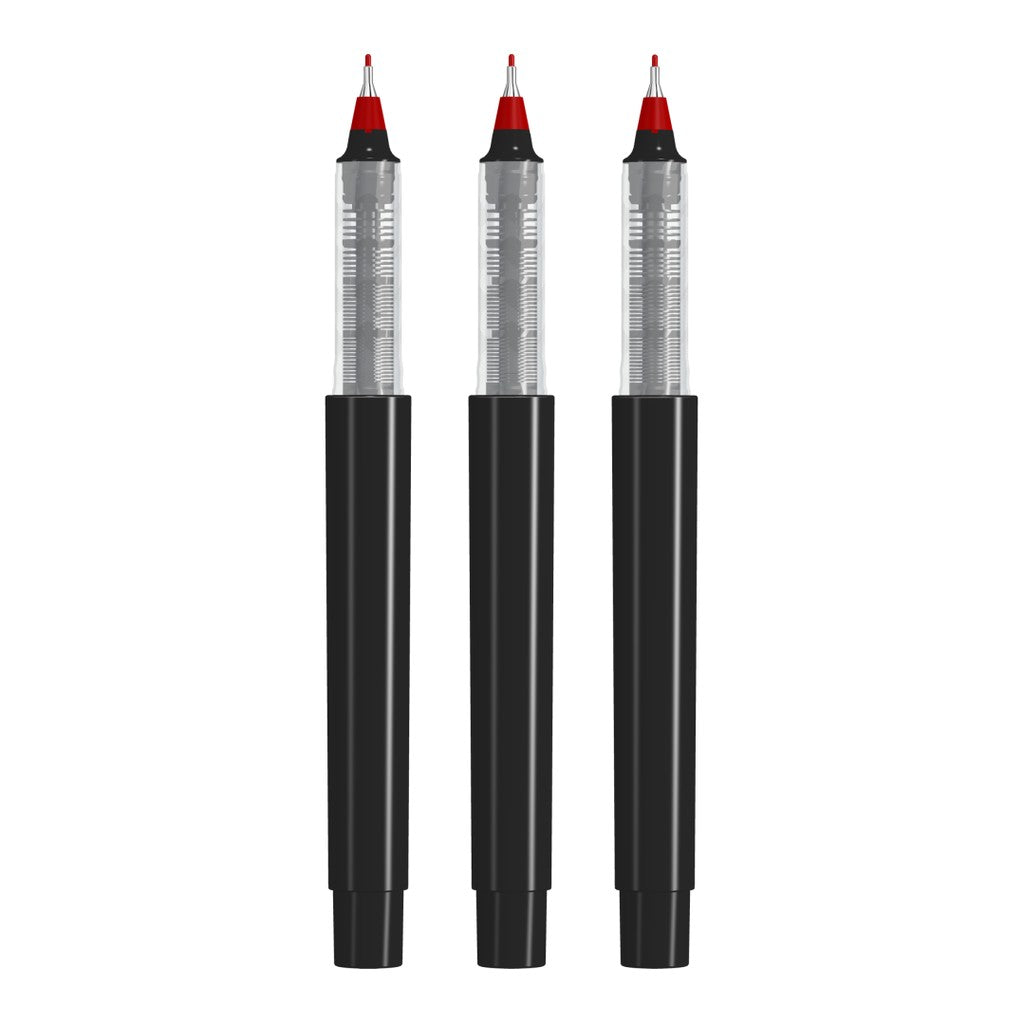 Fineliner gedeckt mit geriffelter Griffzone – Rot
