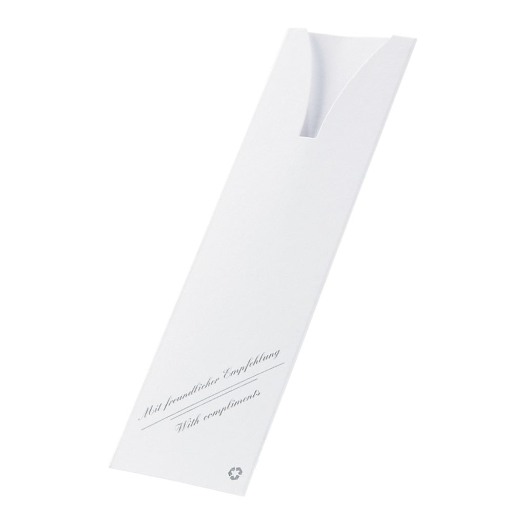 Flaches Kartonstecketui für ein Schreibgerät – Weiß
