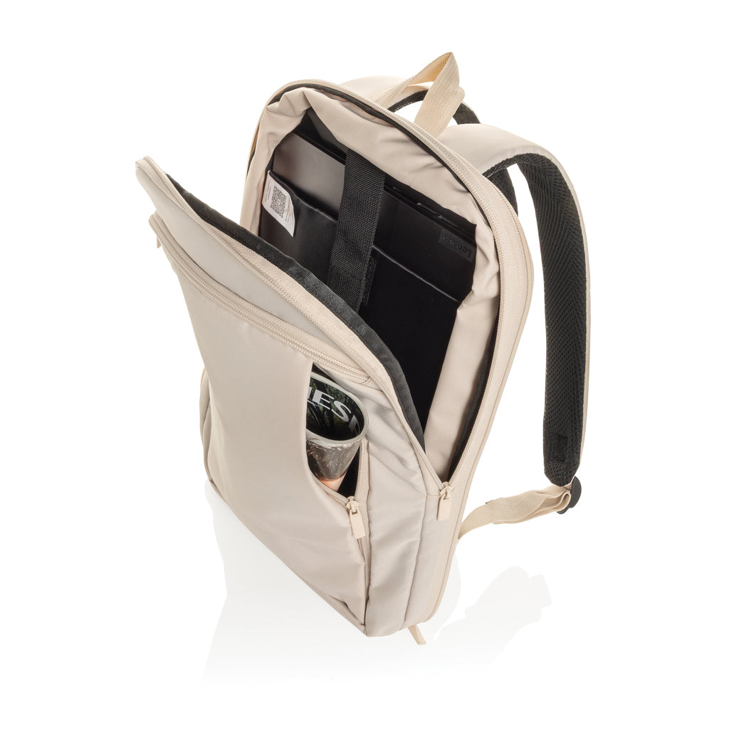 Flexpack Aware™ Expandable Slim RPET 15,6" Laptop-Rucksack – beige